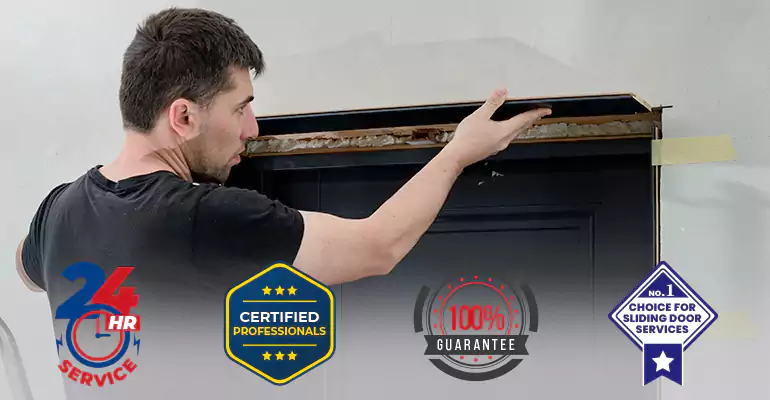 Wood Door Crack and Hole Repair in Coral Gables
